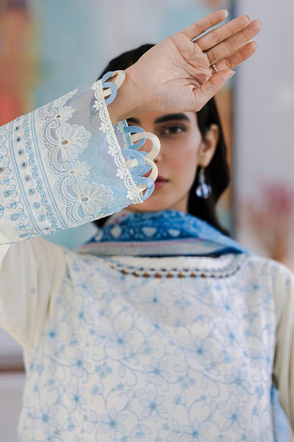Zellbury Unstitched 3 Piece Premium Embroidered Chikankari Lawn Collection’ 2025 – A07 - Image 5