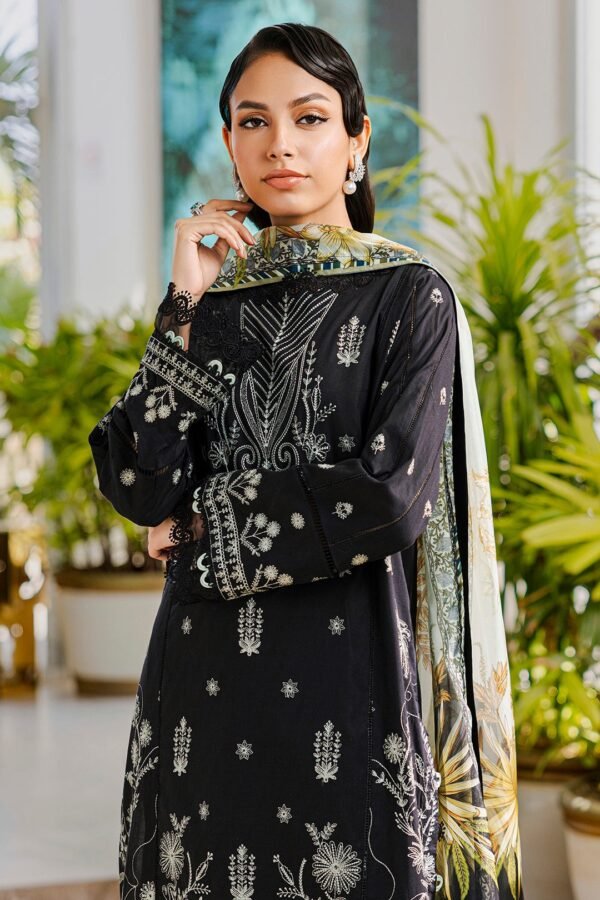 Zellbury Unstitched 3 Piece Premium Embroidered Chikankari Lawn Collection’ 2025 – A09 - Image 6
