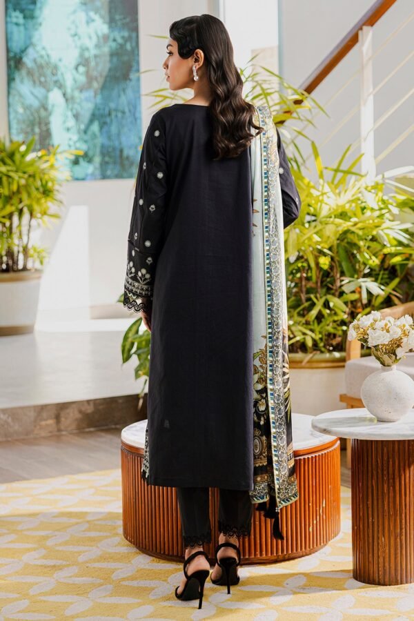 Zellbury Unstitched 3 Piece Premium Embroidered Chikankari Lawn Collection’ 2025 – A09 - Image 3