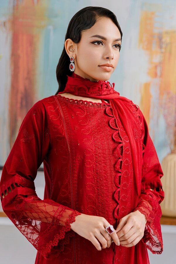 Zellbury Unstitched 3 Piece Premium Embroidered Chikankari Lawn Collection’ 2025 – A10 - Image 5
