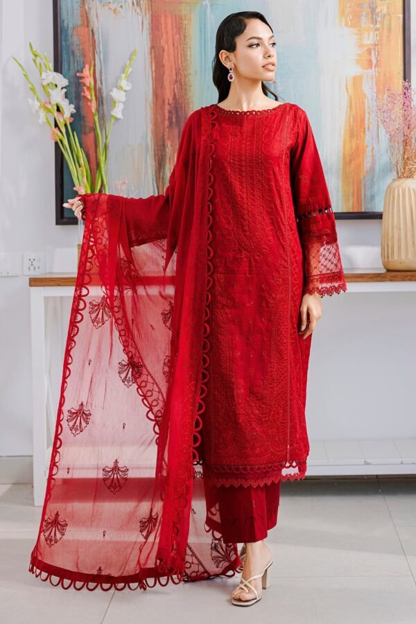 Zellbury Unstitched 3 Piece Premium Embroidered Chikankari Lawn Collection’ 2025 – A10 - Image 2