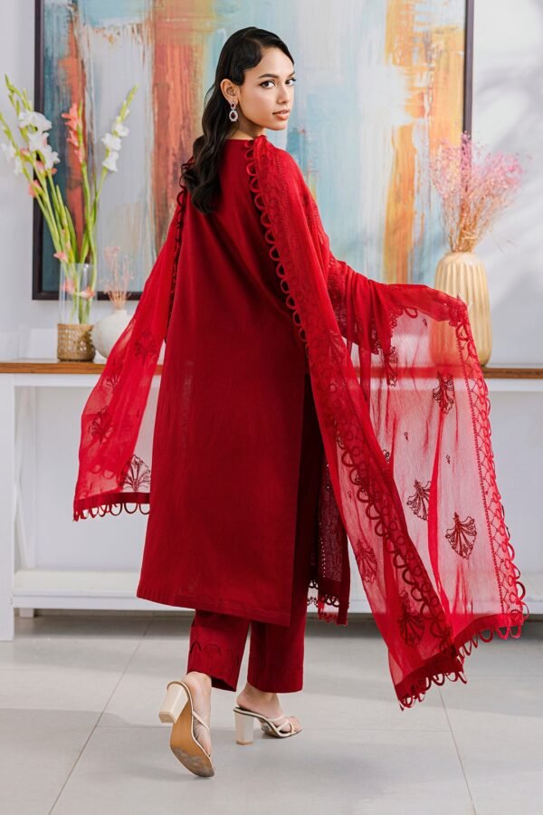 Zellbury Unstitched 3 Piece Premium Embroidered Chikankari Lawn Collection’ 2025 – A10 - Image 3