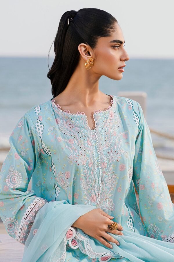Zellbury Unstitched 3 Piece Premium Embroidered Chikankari Lawn Collection’ 2025 – A11 - Image 5