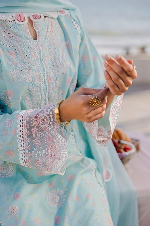 Zellbury Unstitched 3 Piece Premium Embroidered Chikankari Lawn Collection’ 2025 – A11 - Image 4