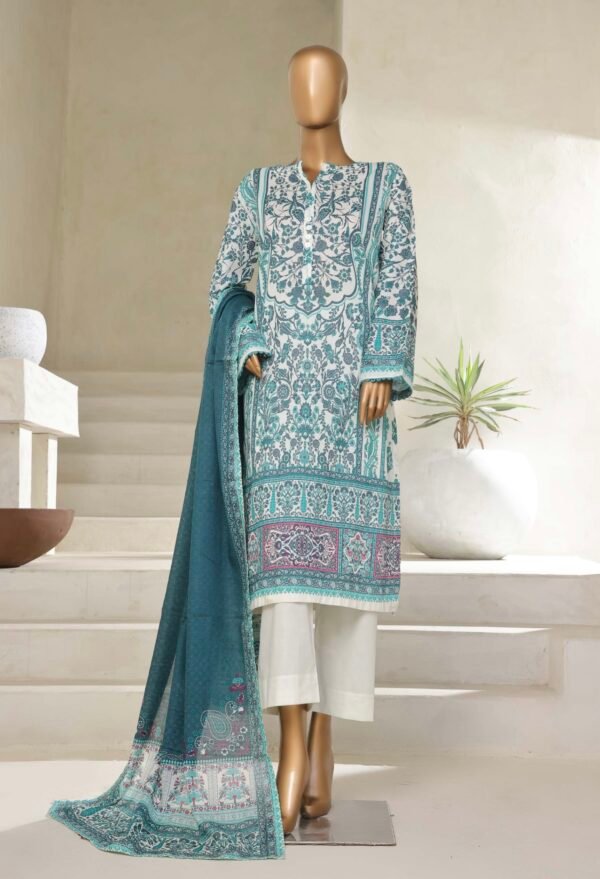 Sadabahar Stitched 3 Piece Printed Lawn Summer Collection 2025- D18