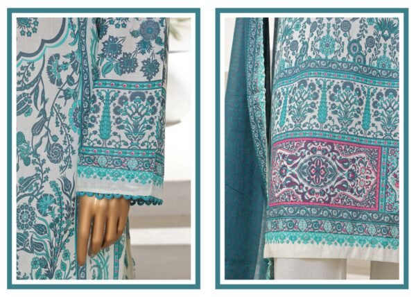 Sadabahar Stitched 3 Piece Printed Lawn Summer Collection 2025- D18 - Image 4