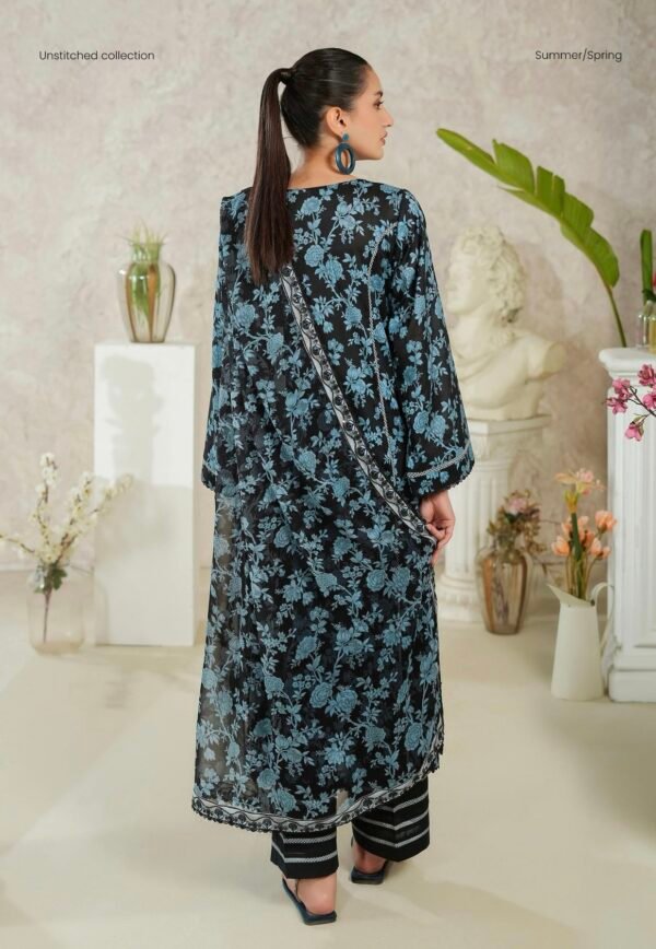 PREMIUM MISHAAL by Gull Jee – DIGITAL PRINTED EMBROIDERED 3 PIECE EDIT’25 – D01 - Image 2