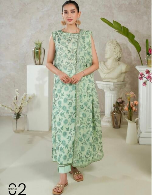 PREMIUM MISHAAL by Gull Jee – DIGITAL PRINTED EMBROIDERED 3 PIECE EDIT’25 – D02