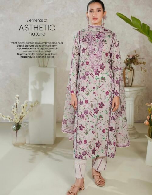 PREMIUM MISHAAL by Gull Jee – DIGITAL PRINTED EMBROIDERED 3 PIECE EDIT’25 – D03