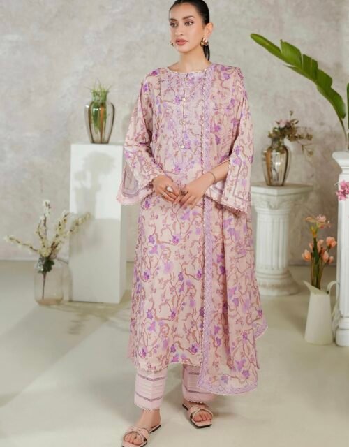 PREMIUM MISHAAL by Gull Jee – DIGITAL PRINTED EMBROIDERED 3 PIECE EDIT’25 – D04