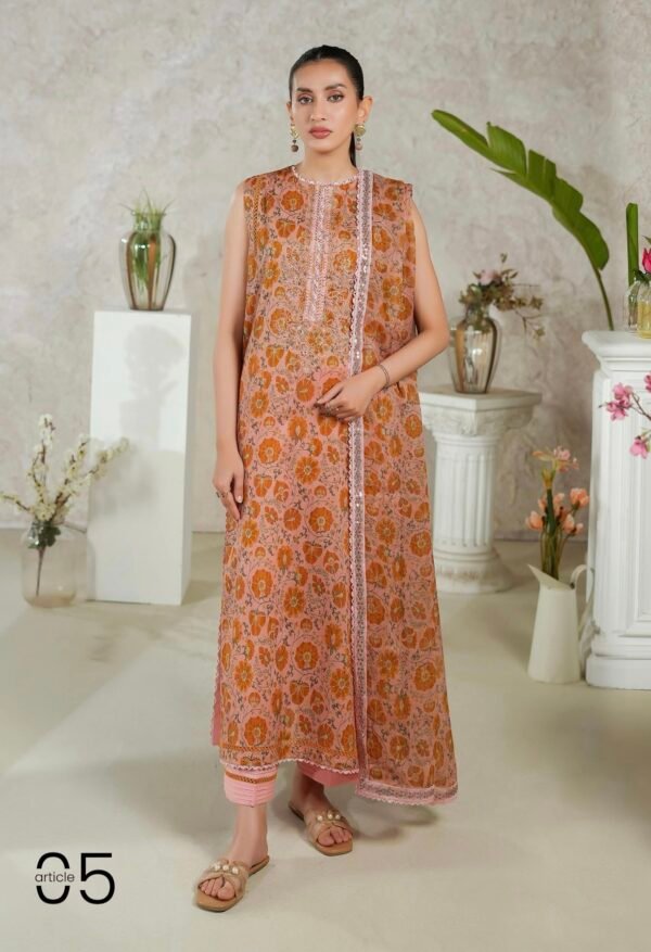 PREMIUM MISHAAL by Gull Jee – DIGITAL PRINTED EMBROIDERED 3 PIECE EDIT’25 – D05