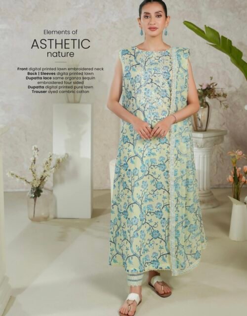 PREMIUM MISHAAL by Gull Jee – DIGITAL PRINTED EMBROIDERED 3 PIECE EDIT’25 – D06