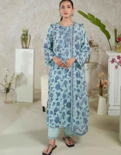 PREMIUM MISHAAL by Gull Jee – DIGITAL PRINTED EMBROIDERED 3 PIECE EDIT’25 – D07