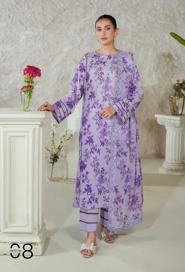 PREMIUM MISHAAL by Gull Jee – DIGITAL PRINTED EMBROIDERED 3 PIECE EDIT’25 – D08