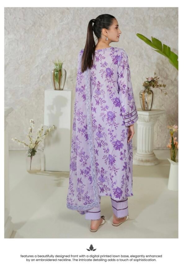PREMIUM MISHAAL by Gull Jee – DIGITAL PRINTED EMBROIDERED 3 PIECE EDIT’25 – D08 - Image 2