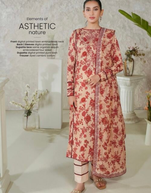 PREMIUM MISHAAL by Gull Jee – DIGITAL PRINTED EMBROIDERED 3 PIECE EDIT’25 – D09