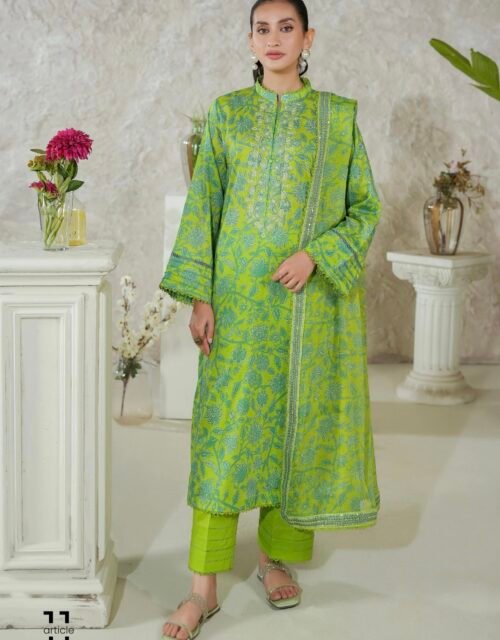 PREMIUM MISHAAL by Gull Jee – DIGITAL PRINTED EMBROIDERED 3 PIECE EDIT’25 – D11