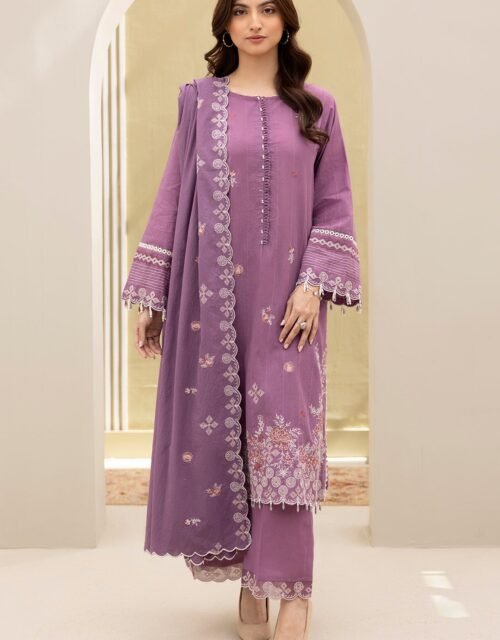 Zellbury Unstitched 3 Piece Embroidered Lawn Collection'2025 - D17 (WUS25E30299)