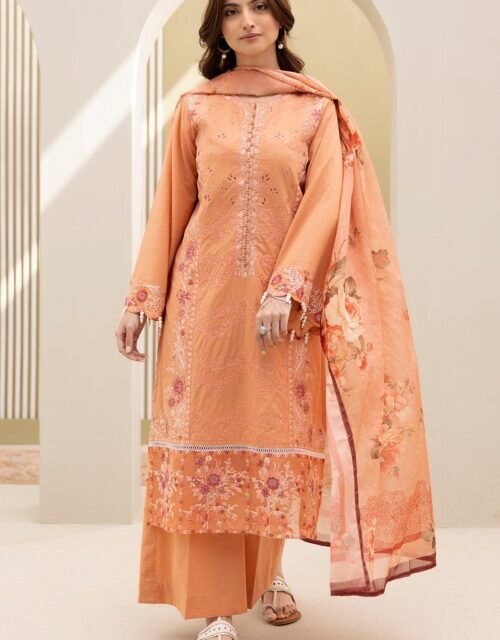 Zellbury Unstitched 3 Piece Embroidered Lawn Collection'2025 - D18 (WUS25E30289)
