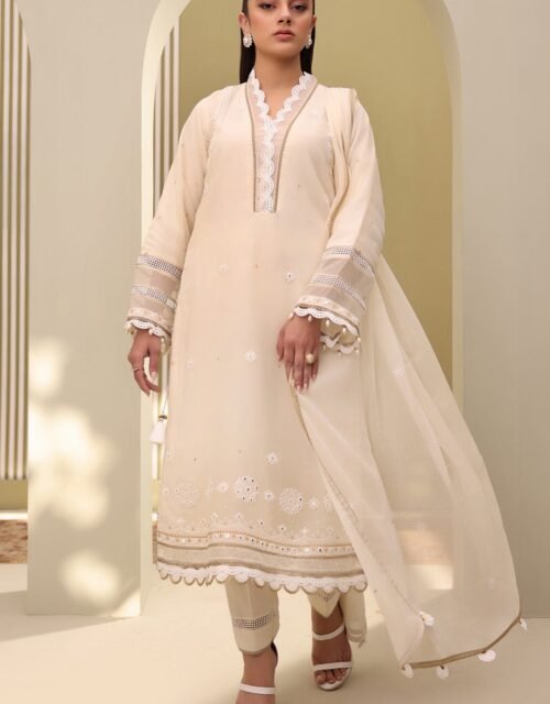Zellbury Unstitched 3 Piece Embroidered Lawn Collection'2025 - D19 (WUS25E30282)