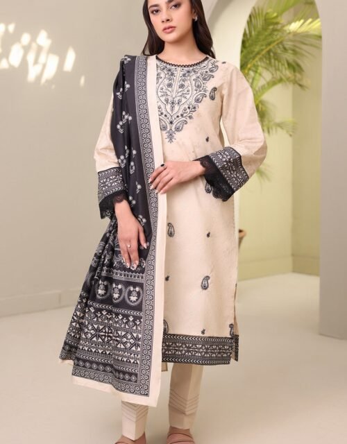 Zellbury Unstitched 3 Piece Embroidered Lawn Collection'2025 - D20 (WUS25E30274)