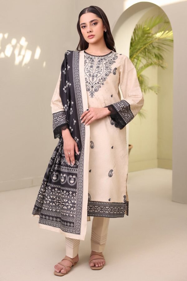 Zellbury Unstitched 3 Piece Embroidered Lawn Collection'2025 - D20 (WUS25E30274)