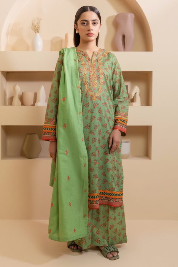 Zellbury Unstitched 3 Piece Embroidered Lawn Collection'2025 - D21 (WUS25E30207)