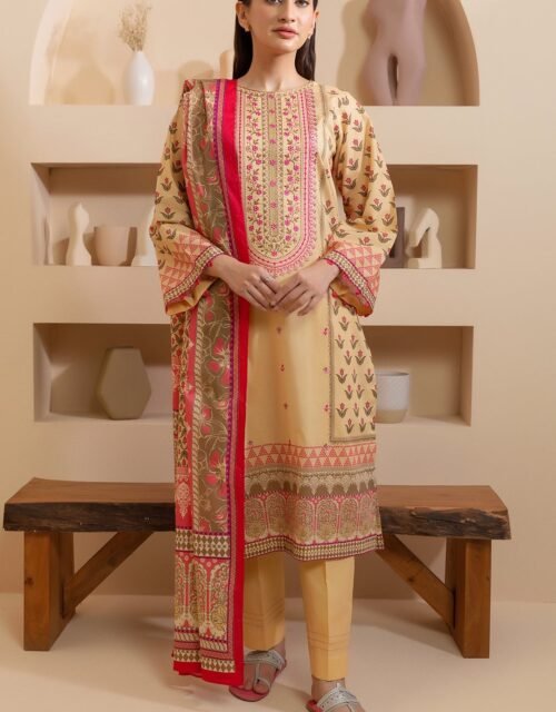 Zellbury Unstitched 3 Piece Embroidered Lawn Collection'2025 - D22 (WUS25E30278)