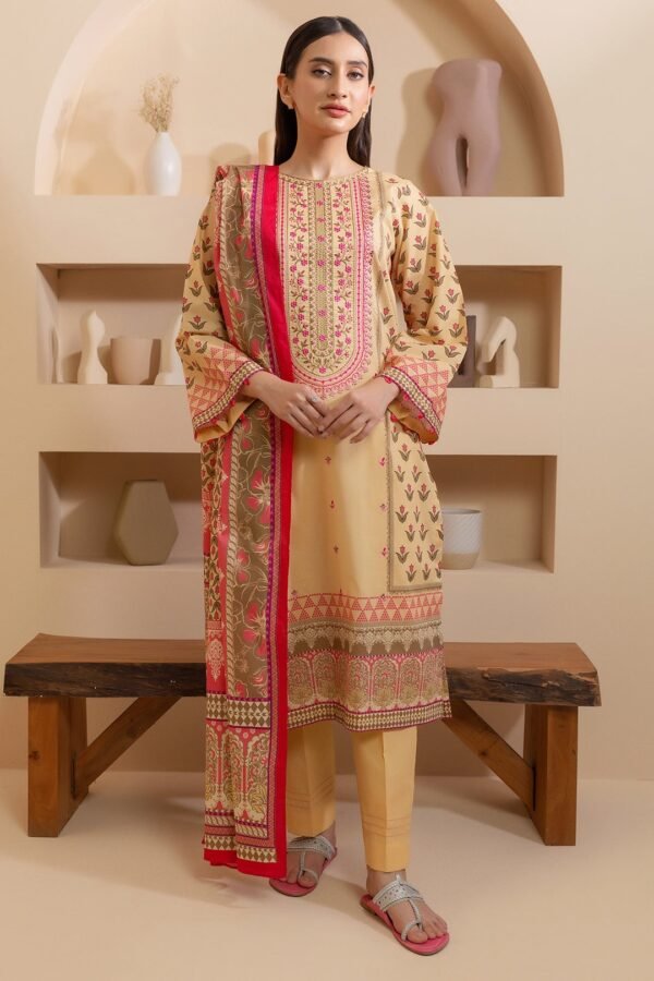 Zellbury Unstitched 3 Piece Embroidered Lawn Collection'2025 - D22 (WUS25E30278)