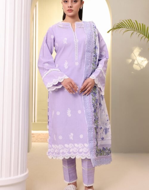 Zellbury Unstitched 3 Piece Embroidered Lawn Collection'2025 - D23 (WUS25E30068)