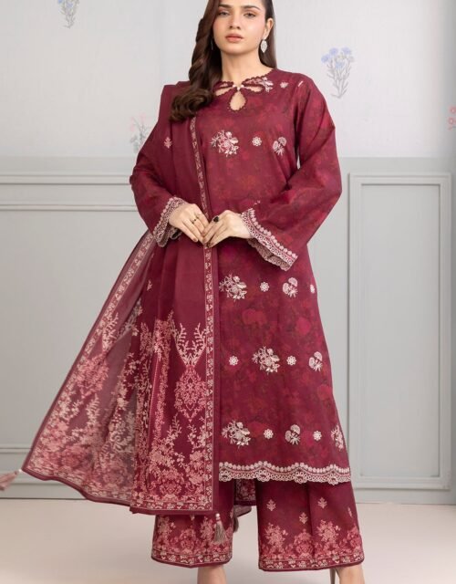 Zellbury Unstitched 3 Piece Embroidered Lawn Collection'2025 - D24 (WUS25E30524)