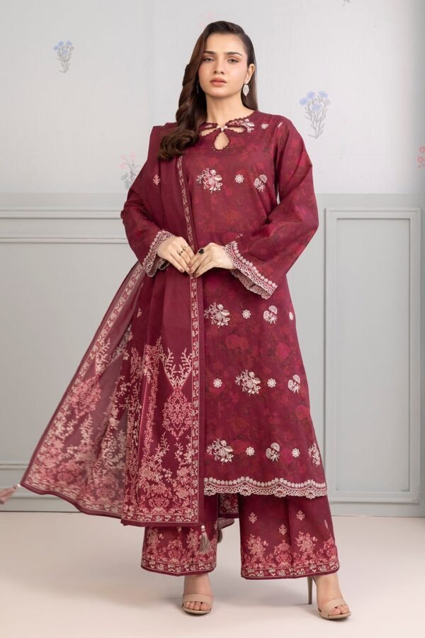 Zellbury Unstitched 3 Piece Embroidered Lawn Collection'2025 - D24 (WUS25E30524)