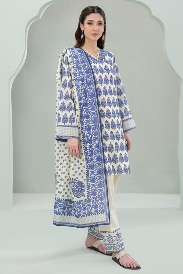 Zellbury Unstitched 3 Piece Embroidered Lawn Collection'2025 - D25 (WUS25E30461)