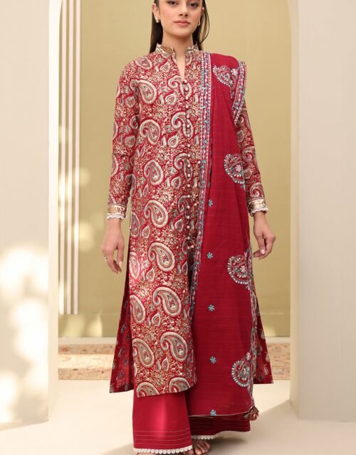 Zellbury Unstitched 3 Piece Embroidered Lawn Collection'2025 - D27 (WUS25E30817)