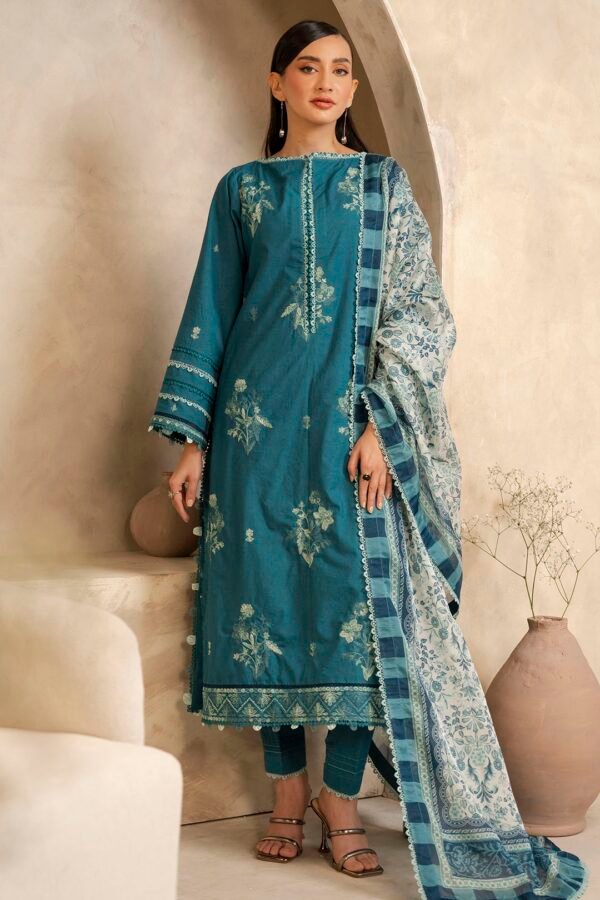 Zellbury Unstitched 3 Piece Embroidered Lawn Collection'2025 - D30 (WUS25E30290)