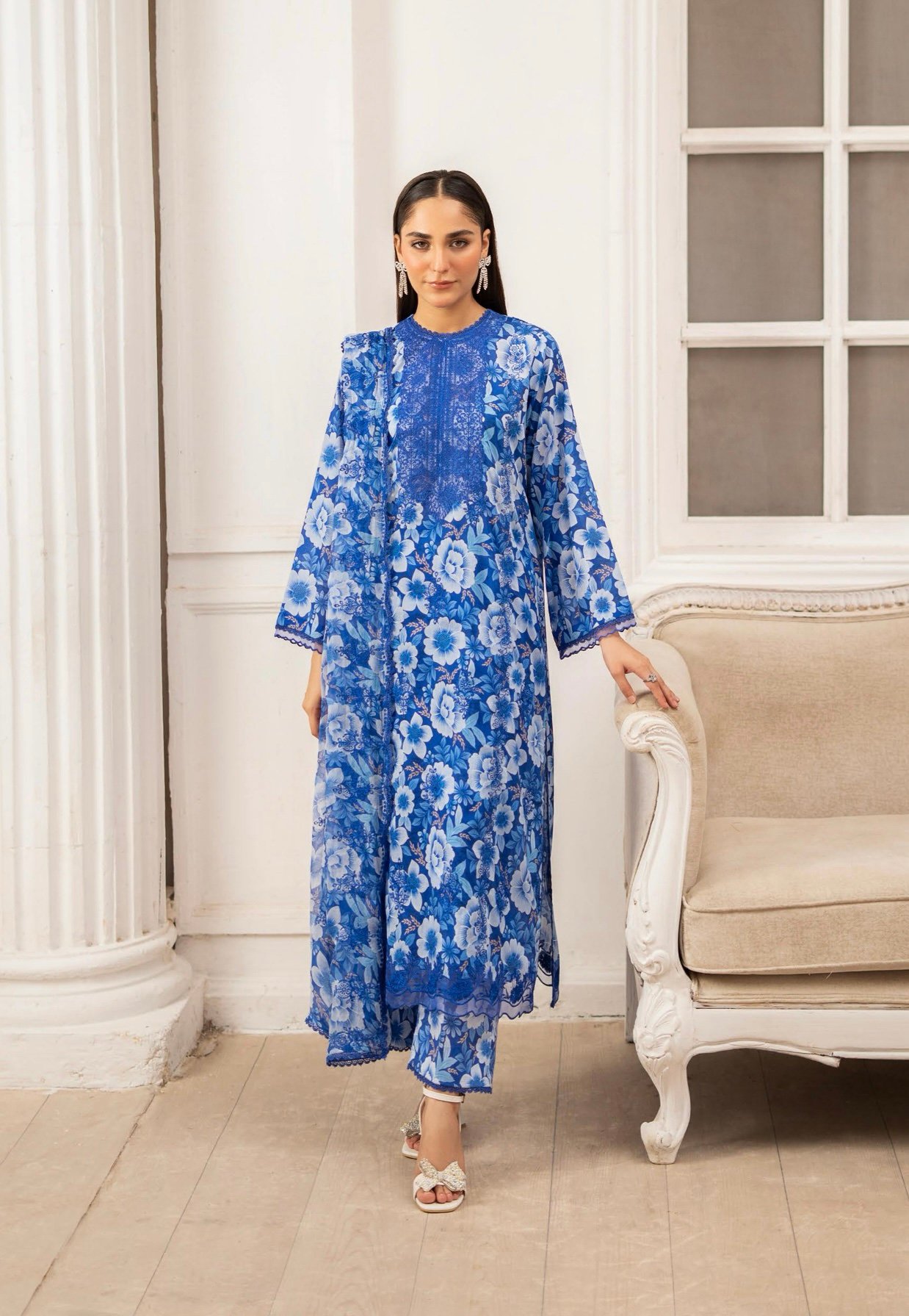 Premium ZIVA by Gull Jee - Luxury Unstitched 3 - Piece Exclusive Embroidered Lawn Collection - A02