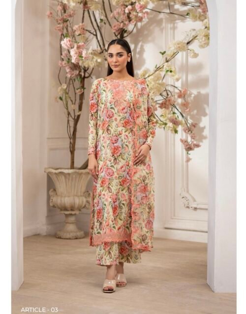 Premium ZIVA by Gull Jee - Luxury Unstitched 3 - Piece Exclusive Embroidered Lawn Collection - A03
