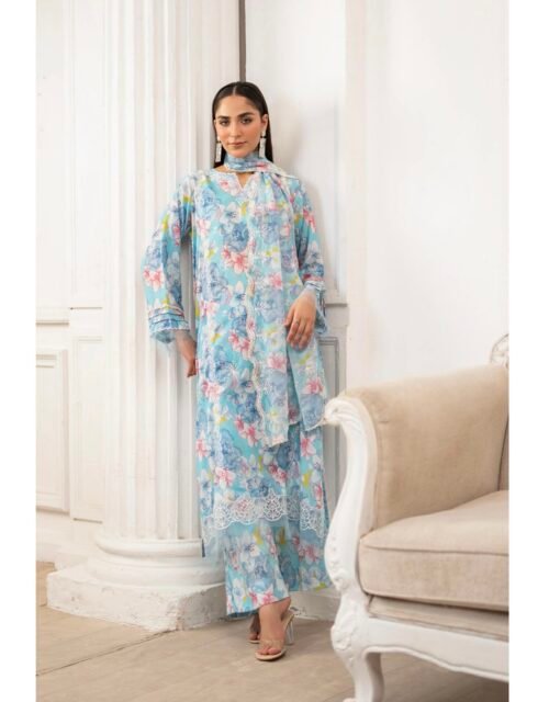 Premium ZIVA by Gull Jee - Luxury Unstitched 3 - Piece Exclusive Embroidered Lawn Collection - A12