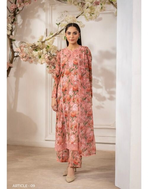 Premium ZIVA by Gull Jee - Luxury Unstitched 3 - Piece Exclusive Embroidered Lawn Collection - A09