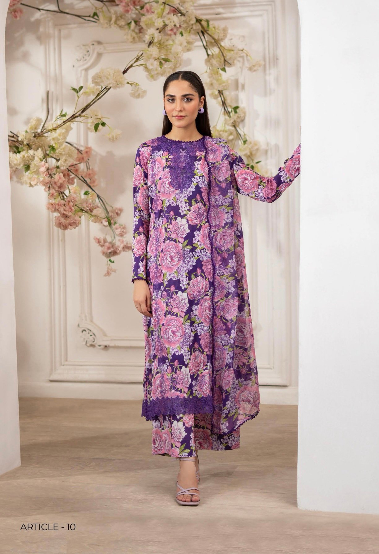 Premium ZIVA by Gull Jee - Luxury Unstitched 3 - Piece Exclusive Embroidered Lawn Collection - A10