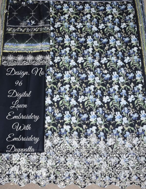 Bin Saeed Embroidered Chikankari Lawn Unstitched 3 Piece Summer Collection - D36