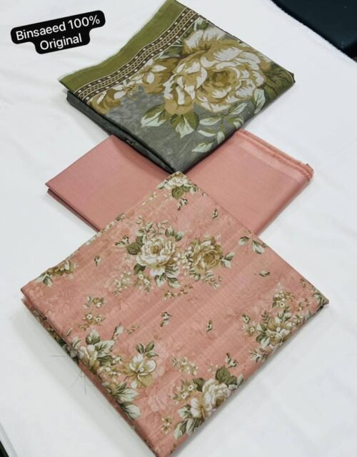 Bin Saeed Unstitched Digital Printed Summer Lawn Collection 2025 - D147