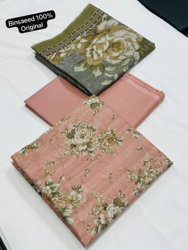 Bin Saeed Unstitched Digital Printed Summer Lawn Collection 2025 - D147