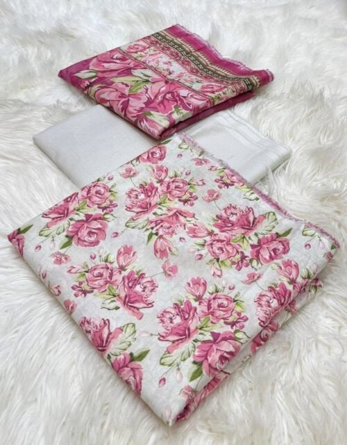 Bin Saeed Unstitched Digital Printed Summer Lawn Collection 2025 - D148