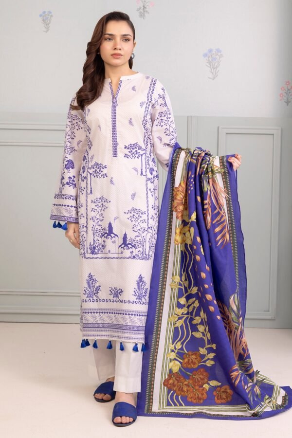Zellbury Unstitched 2 Piece Printed Lawn Collection'2025 ( SHIRT DUPATTA)- D35 (WUS25X20408)