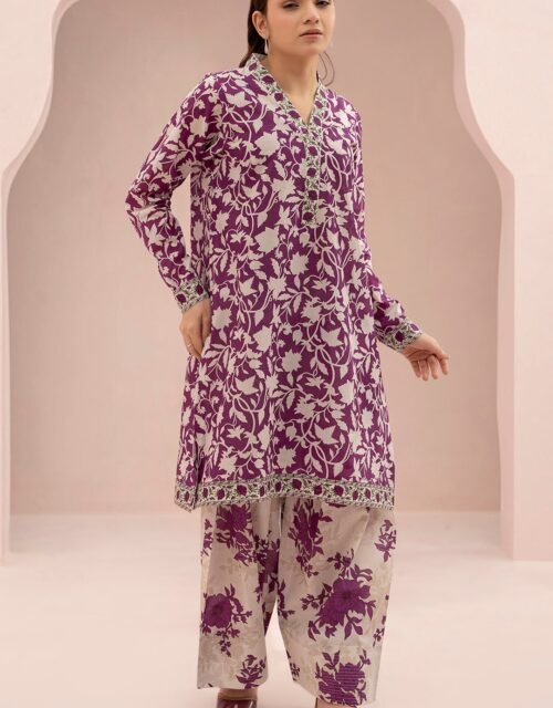 Zellbury Unstitched 2 Piece Printed Lawn Collection'2025 ( SHIRT SHALWAR)- D39 (WUS25X20554)
