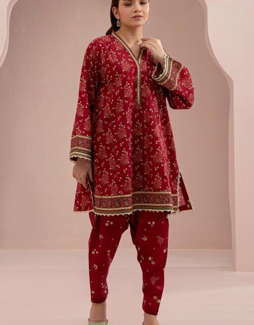 Zellbury Unstitched 2 Piece Printed Lawn Collection'2025 ( SHIRT SHALWAR)- D40 (WUS25X20632)