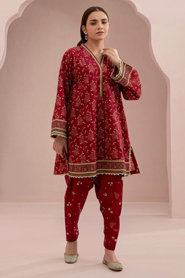 Zellbury Unstitched 2 Piece Printed Lawn Collection'2025 ( SHIRT SHALWAR)- D40 (WUS25X20632)