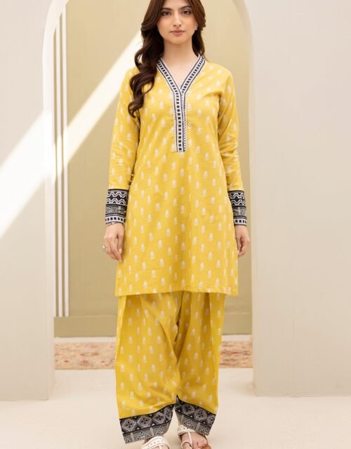 Zellbury Unstitched 2 Piece Embroidered Shirt Shalwar Lawn Collection'2025 - D06 (WUS25E20170)