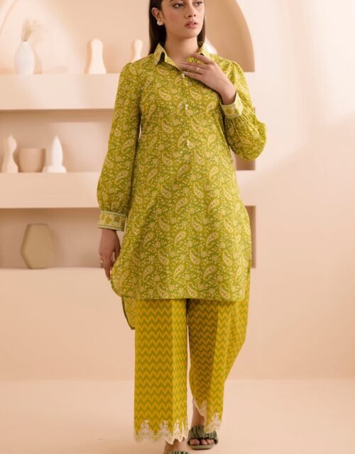 Zellbury Unstitched 2 Piece Embroidered Shirt Shalwar Lawn Collection'2025 - D08 (WUS25E20236)